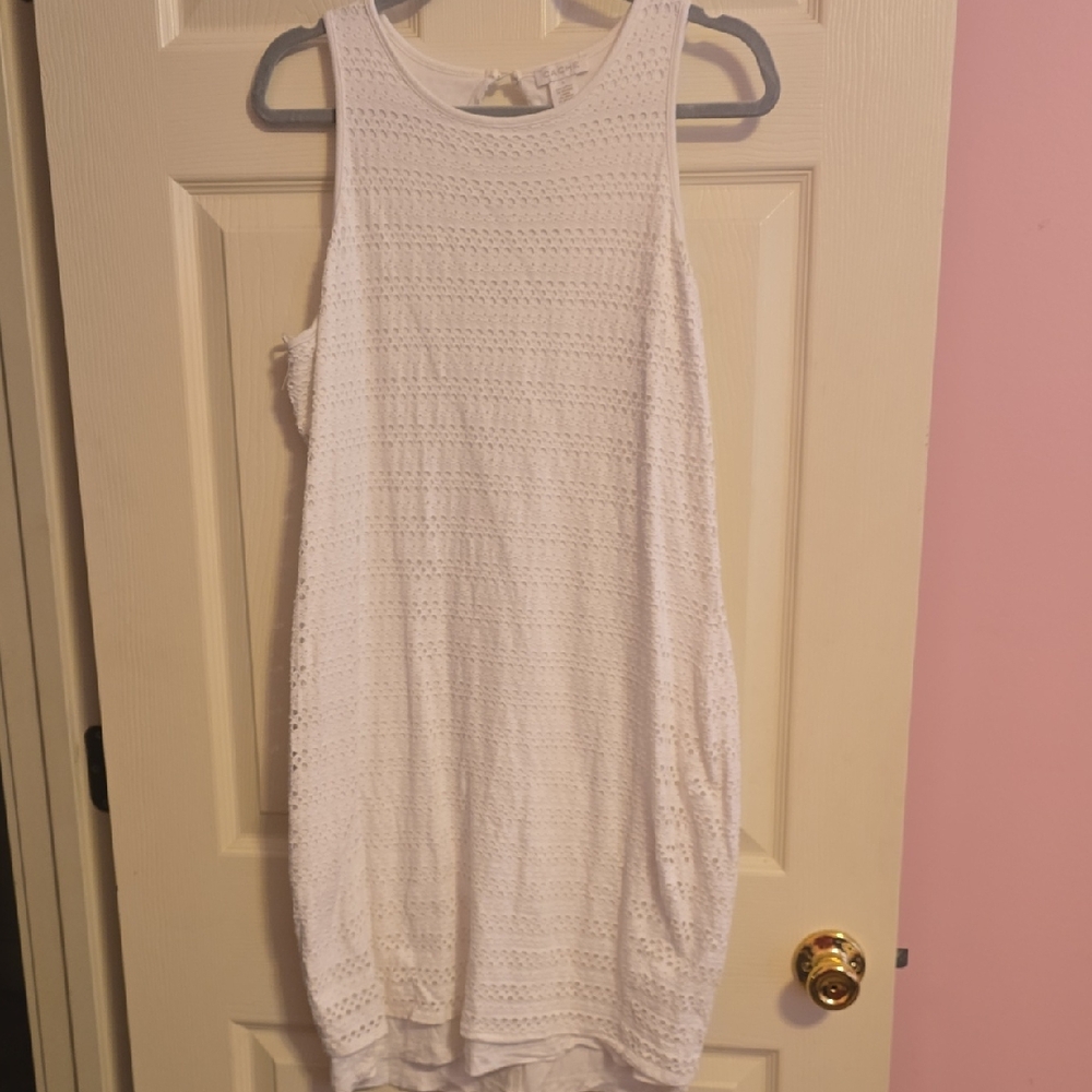 Cache Elegant White Crochet Blouse